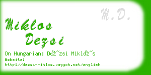 miklos dezsi business card